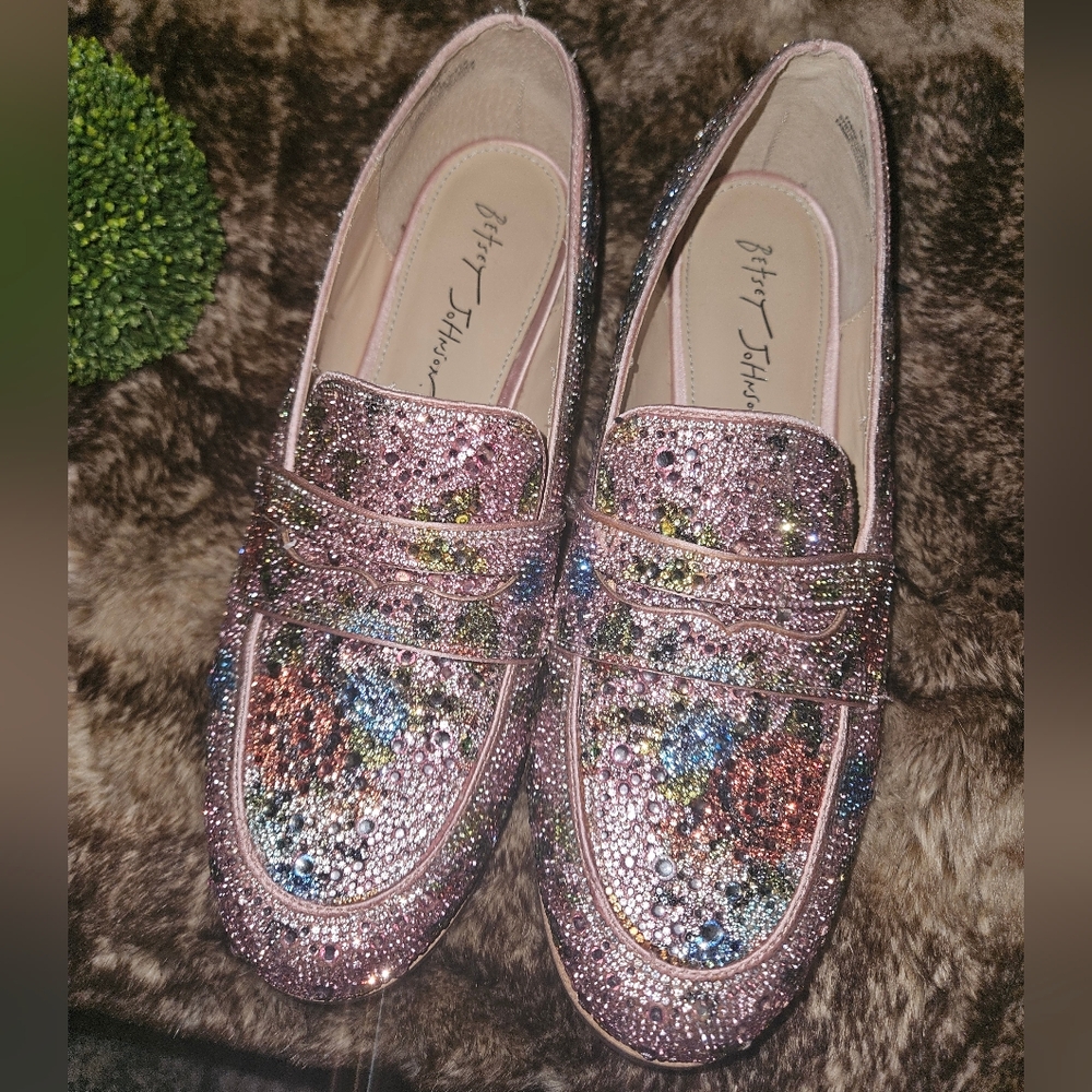 Betsey Johnson Multicolor Glitter Loafers
